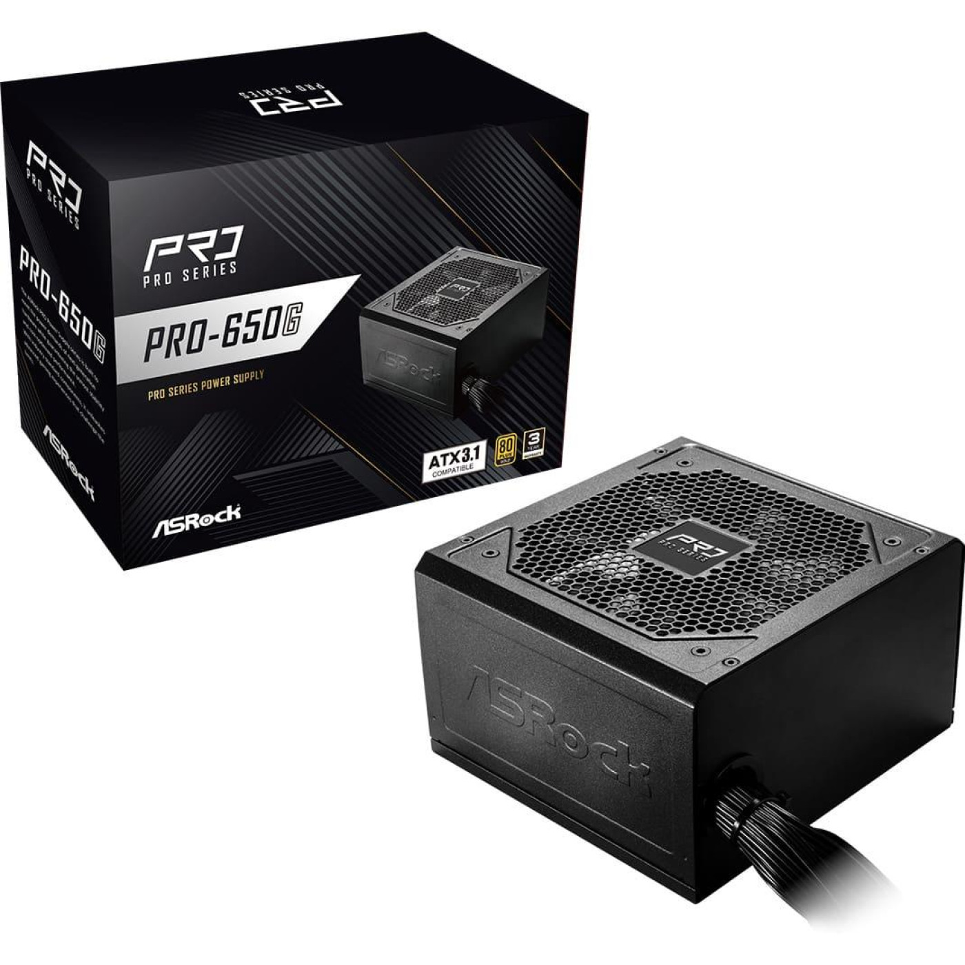 Блок живлення ASRock PRO PRO-650G 650W 80+ Gold (PRO-650G)