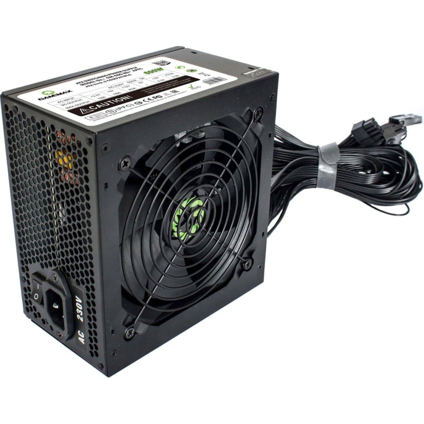 Блок живлення GameMax 600W (GM-600 80+ APFC Black)