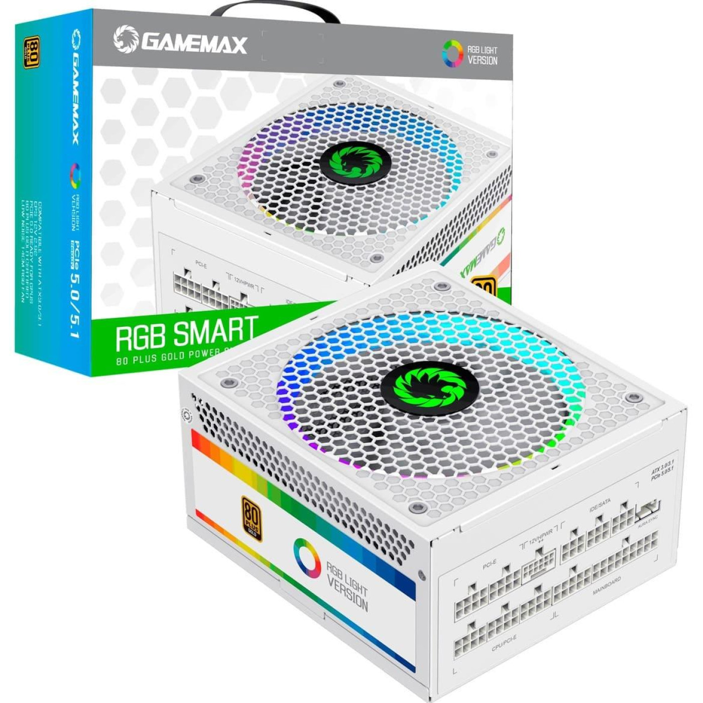 Блок живлення GameMax 750W RGB 750 PRO WH (ATX3.0/3.1 PCI (RGB 750 PRO WH (ATX3.0/3.1 PCI)