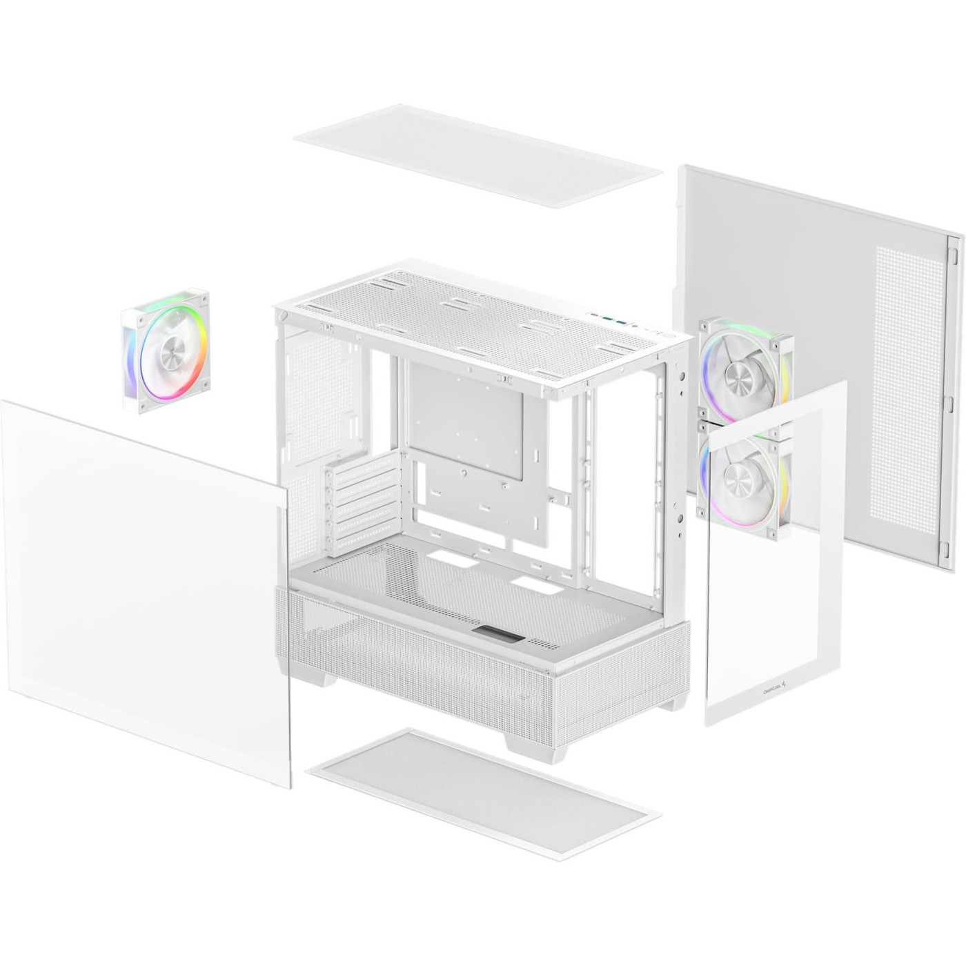 Корпус Deepcool CG380 3F Без БЖ White (R-CG380-WHAGM3-G)