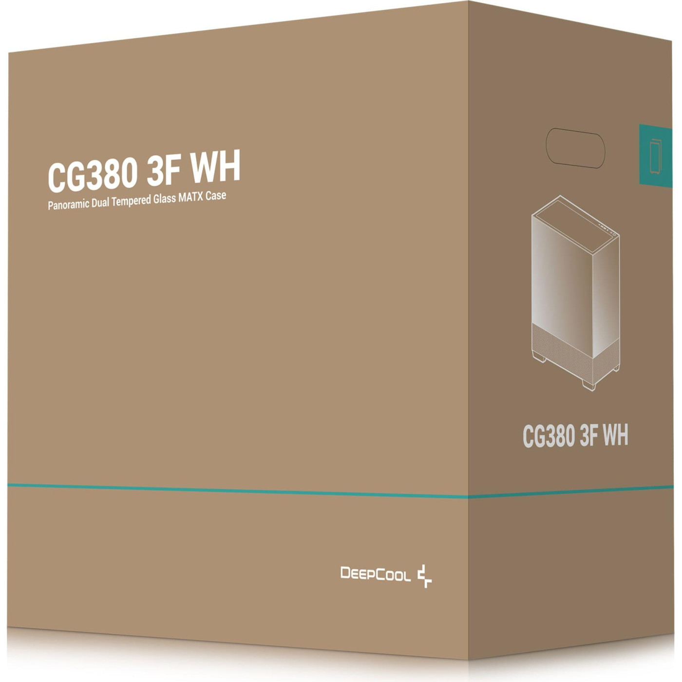 Корпус Deepcool CG380 3F Без БЖ White (R-CG380-WHAGM3-G)
