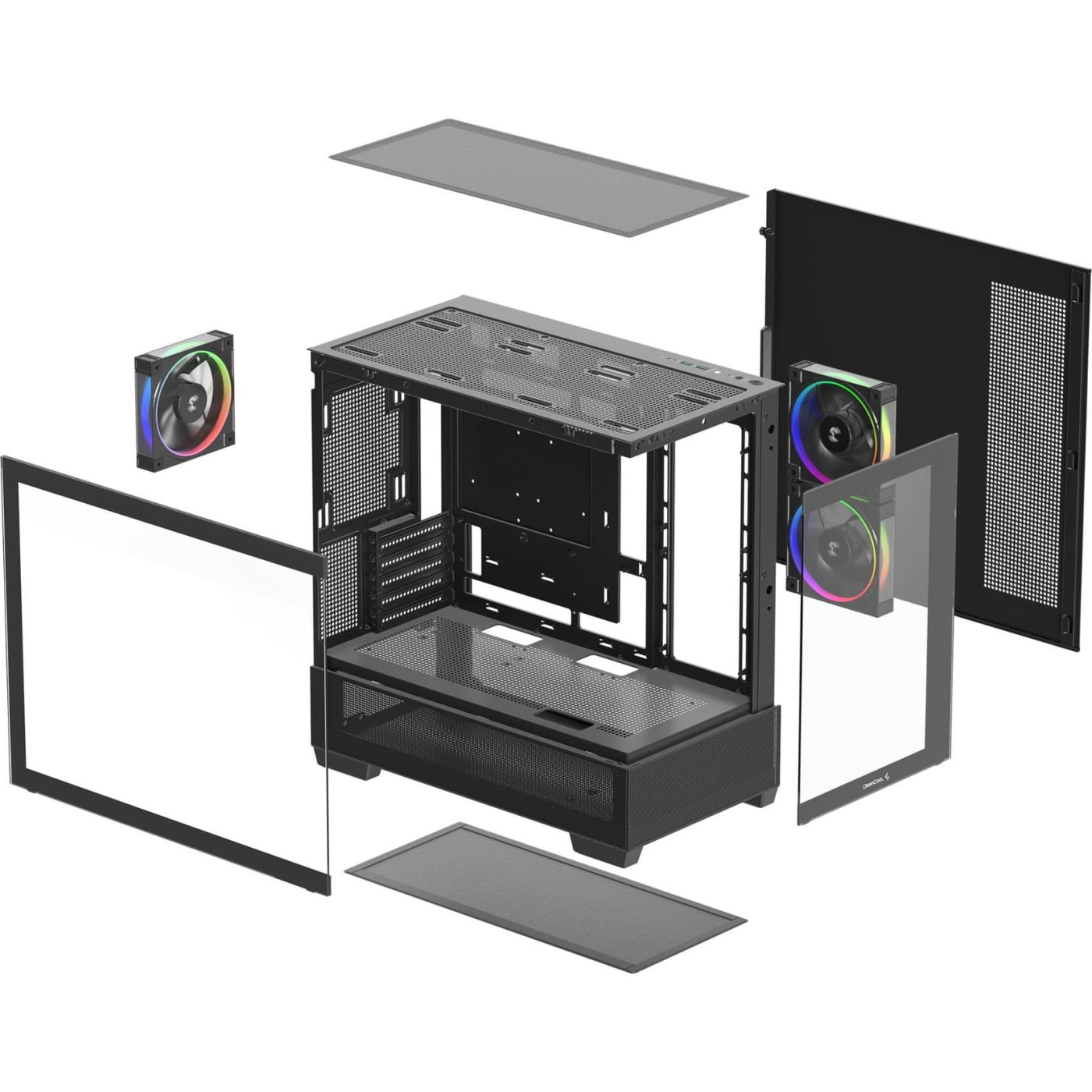 Корпус Deepcool CG380 3F Без БЖ Black (R-CG380-BKAGM3-G)