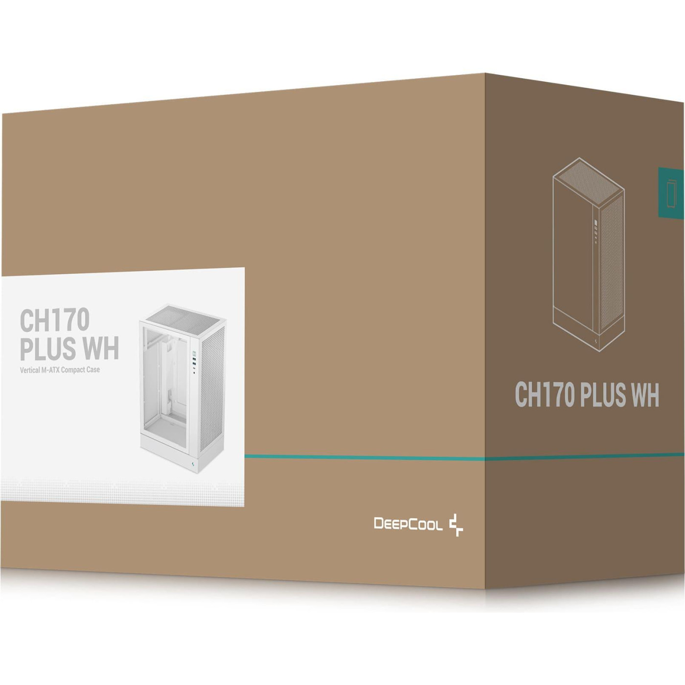 Корпус Deepcool CH170 PLUS без БЖ White (R-CH170-WHNGM0-G) Без БП