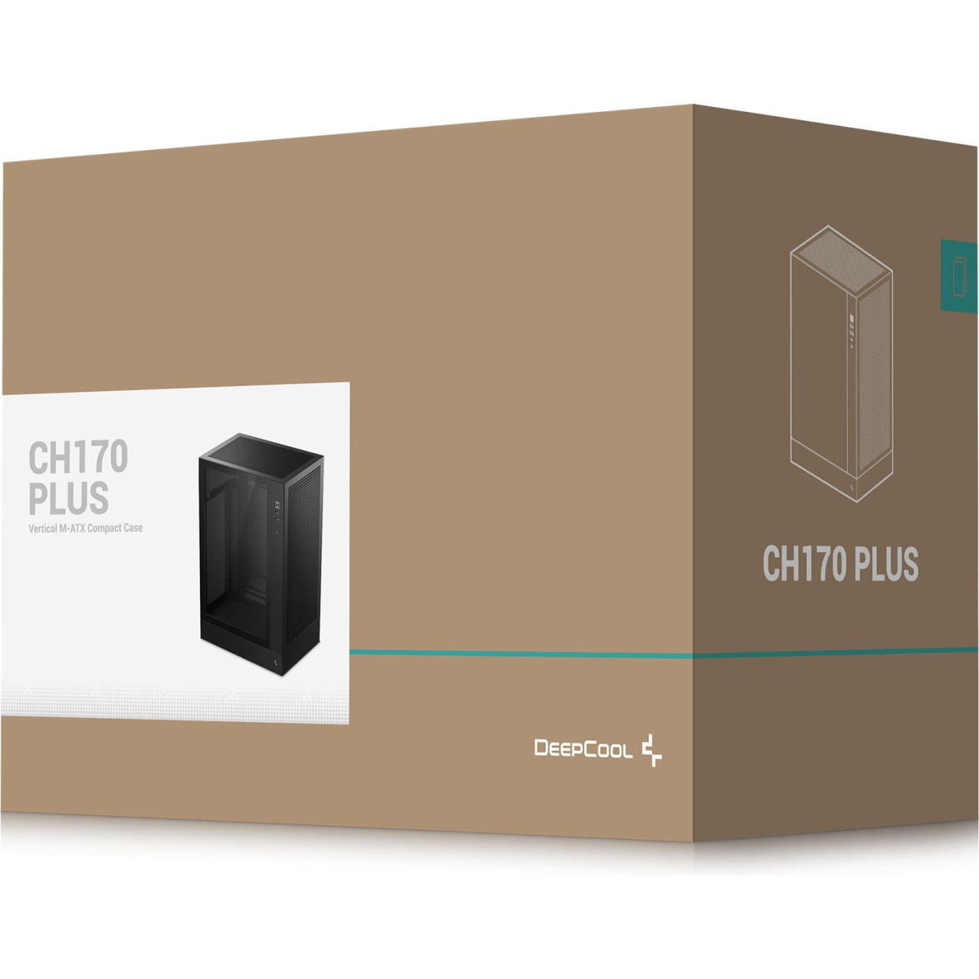 Корпус Deepcool CH170 PLUS без БЖ Black (R-CH170-BKNGM0-G) Без БП
