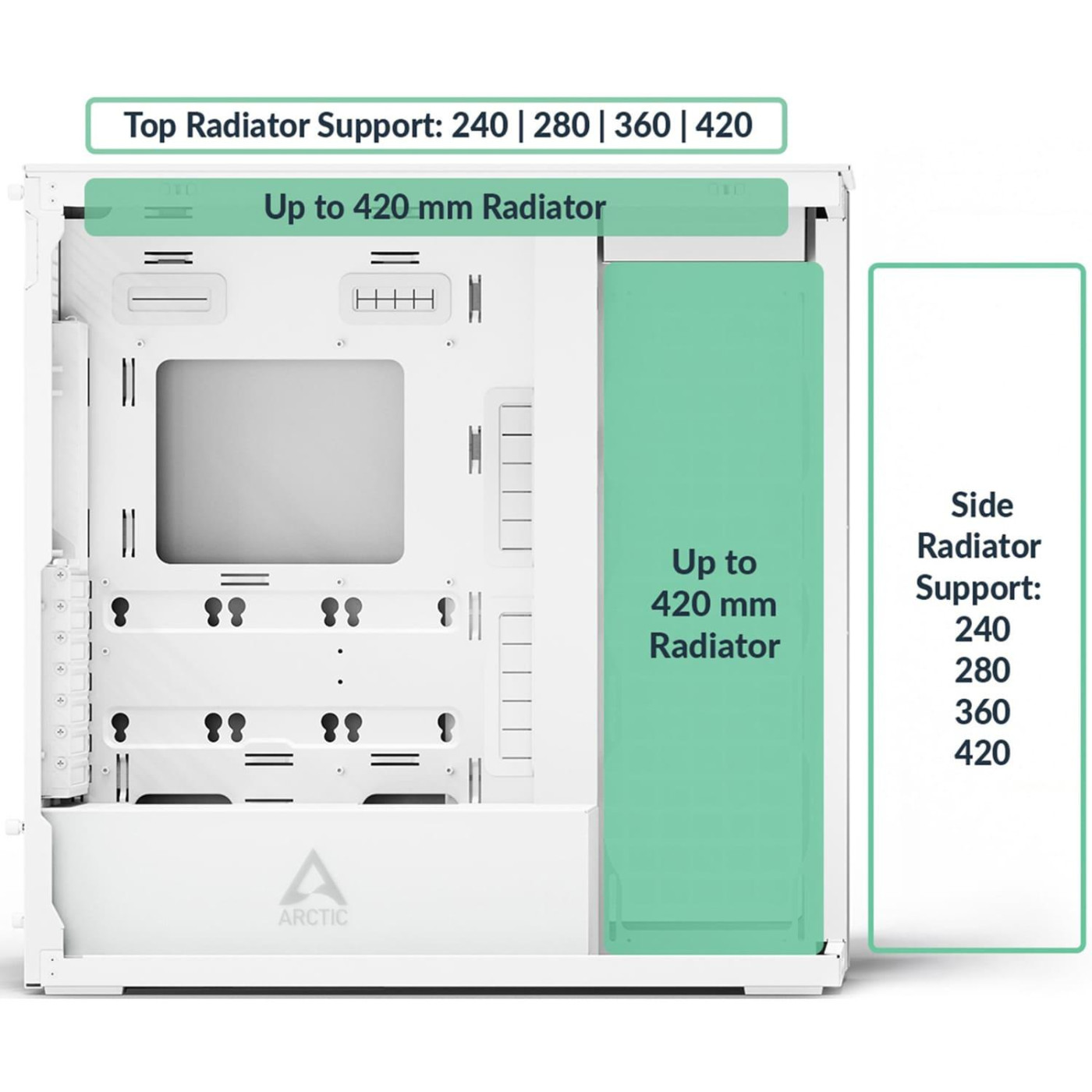 Корпус Arctic Xtender без БП White (ACPCC00014A)