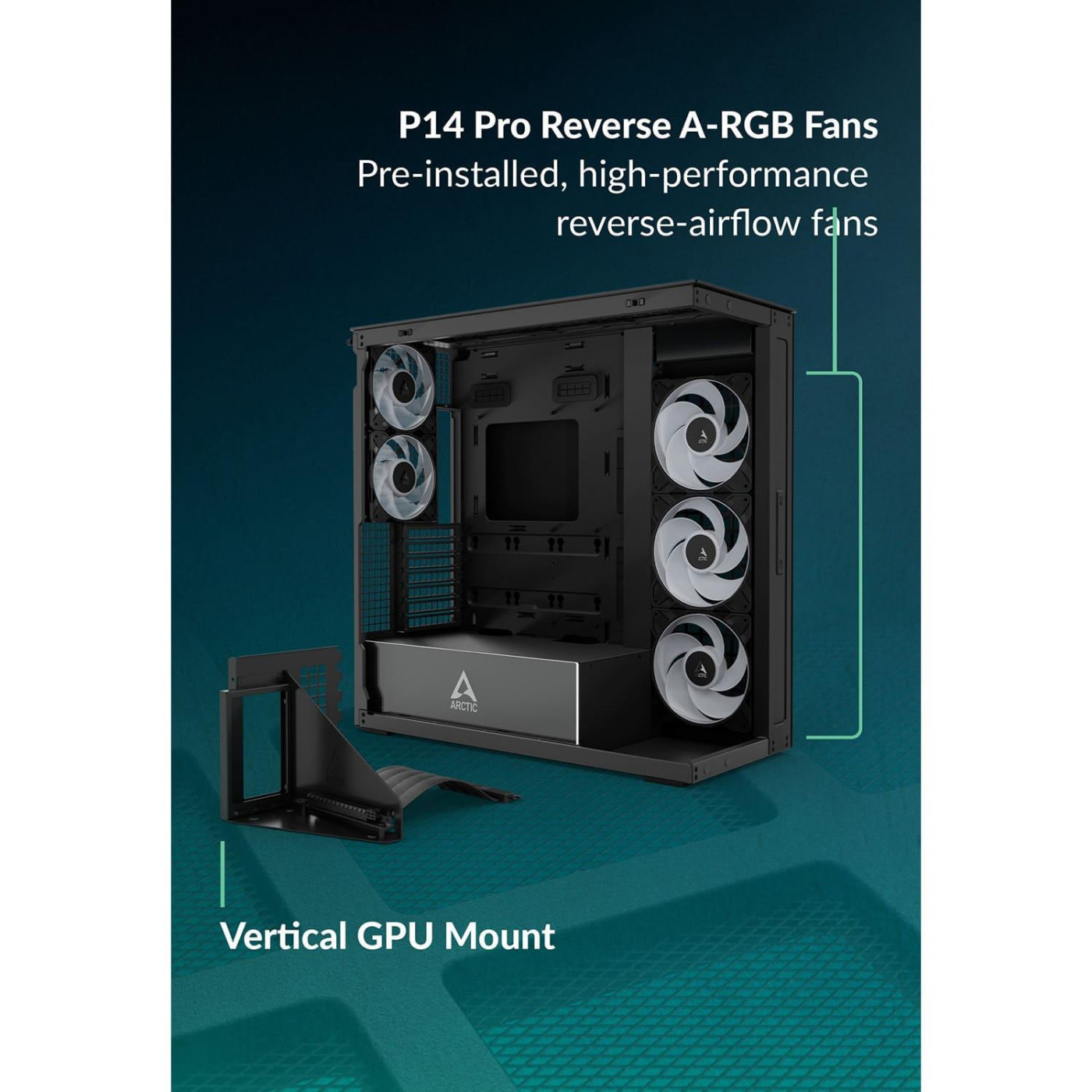 Корпус Arctic Xtender VG Mirror Black (ACPCC00019A) Без БП