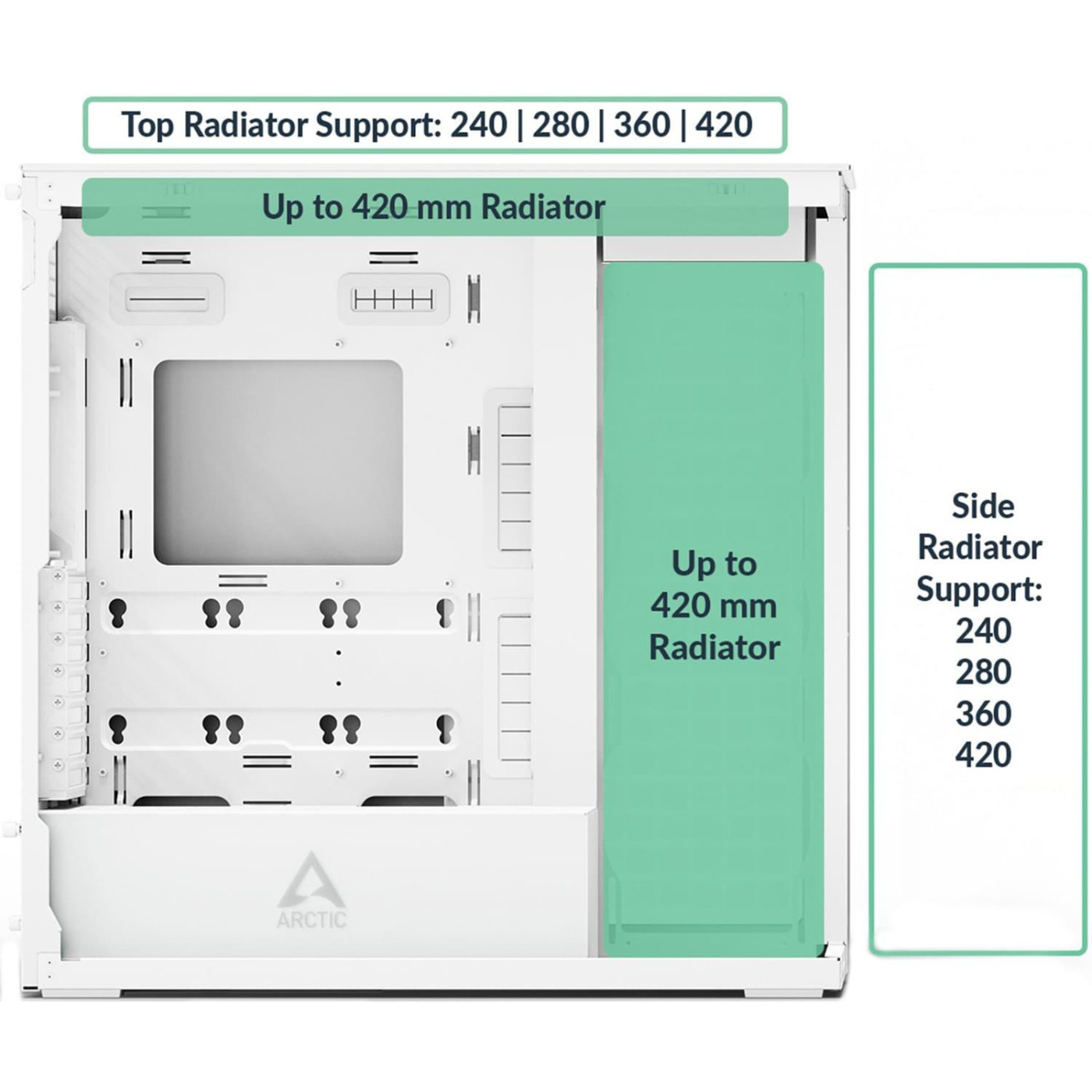 Корпус Arctic Xtender VG White (ACPCC00017A) Без БП