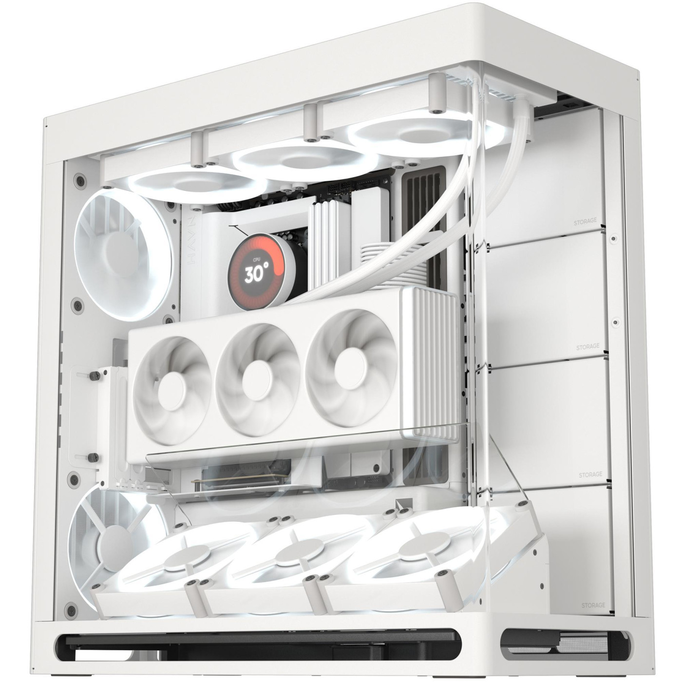 Корпус HAVN HS 420 VGPU Edition White (HVN-CA-HS420-07)