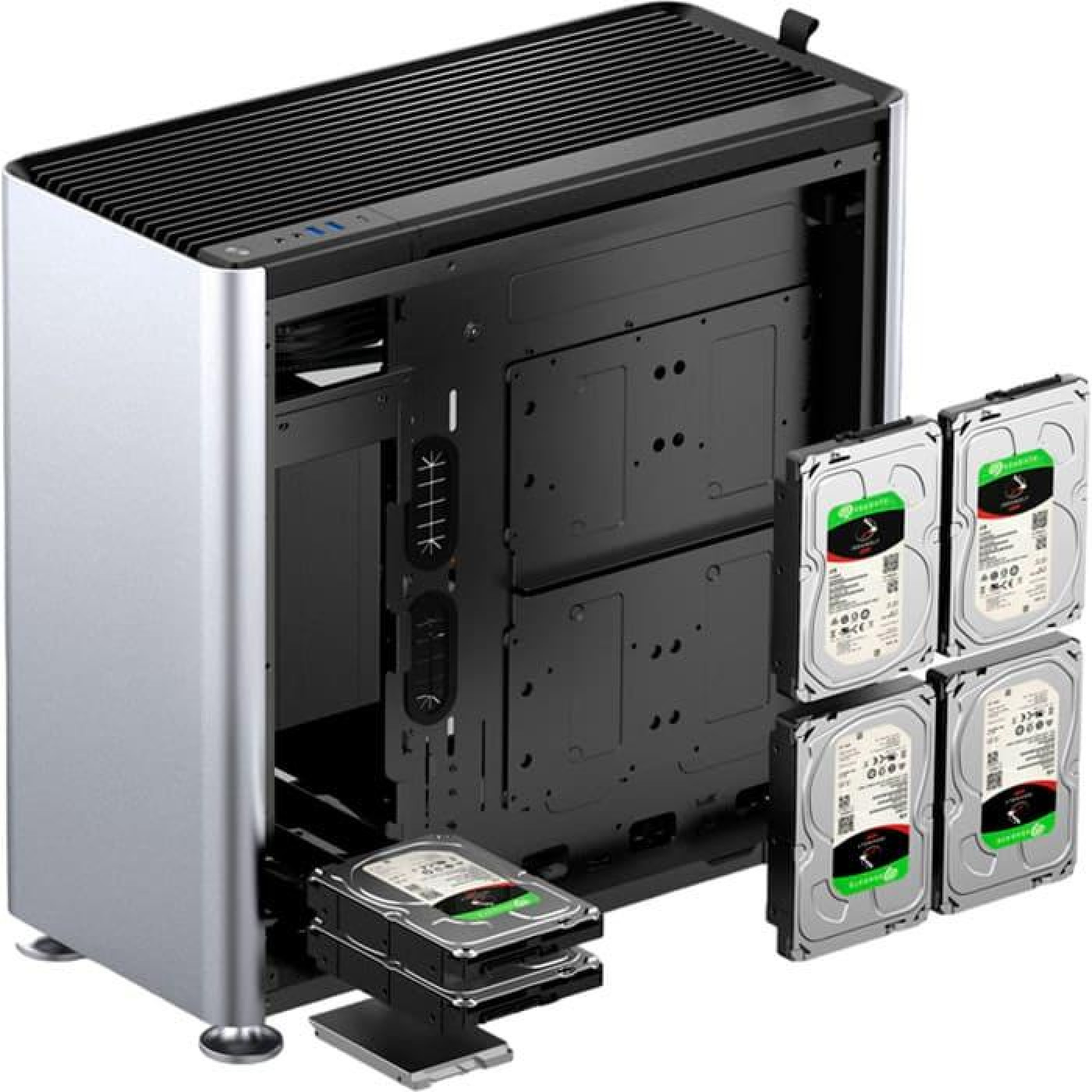 Корпус Jonsplus i400-A Aluminum Silver (i400-A Silver) Без БП