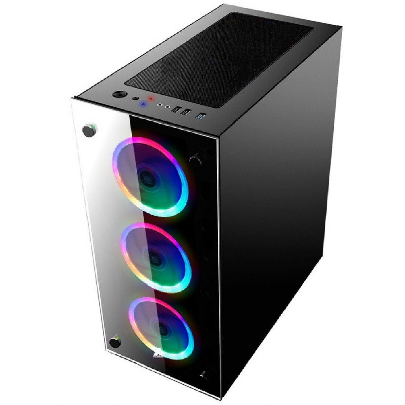 Корпус 1stPlayer X2-R1 Color LED Black (X2-R1) Без БП Б/у