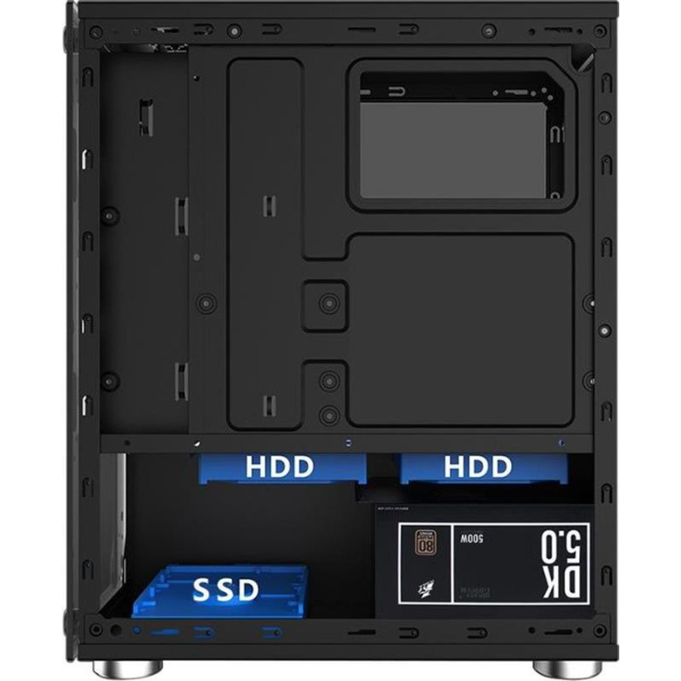 Корпус 1stPlayer X2-R1 Color LED Black (X2-R1) Без БП Б/у