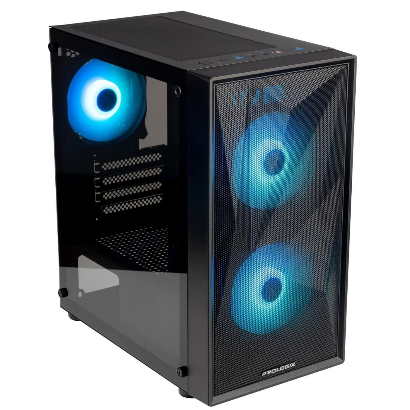 Корпус ProLogix E102 Tempered Glass&Mesh Black (E102) Без БП