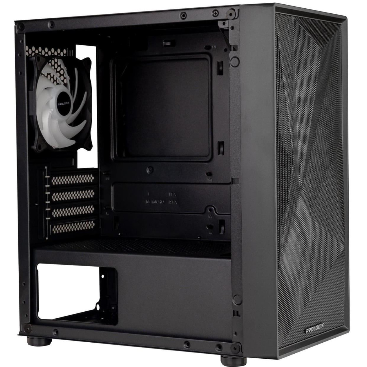 Корпус ProLogix E102 Tempered Glass&Mesh Black (E102) Без БП