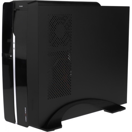 Корпус LogicPower S608 BK 400W Slim, 8см, 2хUSB2.0, Black (LP6632)