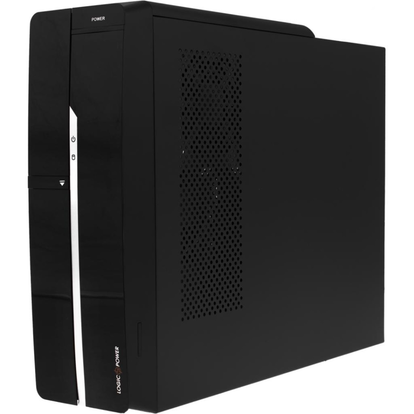 Корпус LogicPower S608 BK 400W Slim, 8см, 2хUSB2.0, Black LP6632 400 Вт