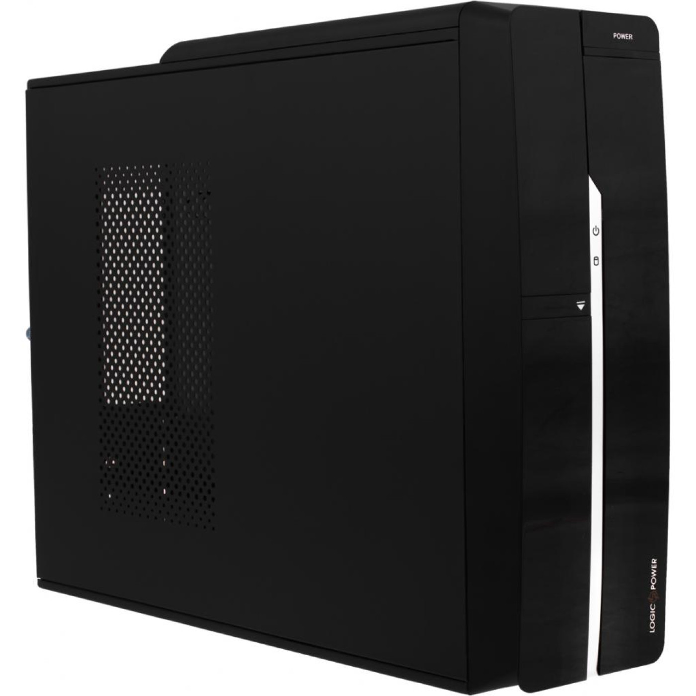 Корпус LogicPower S608 BK 400W Slim, 8см, 2хUSB2.0, Black LP6632 400 Вт