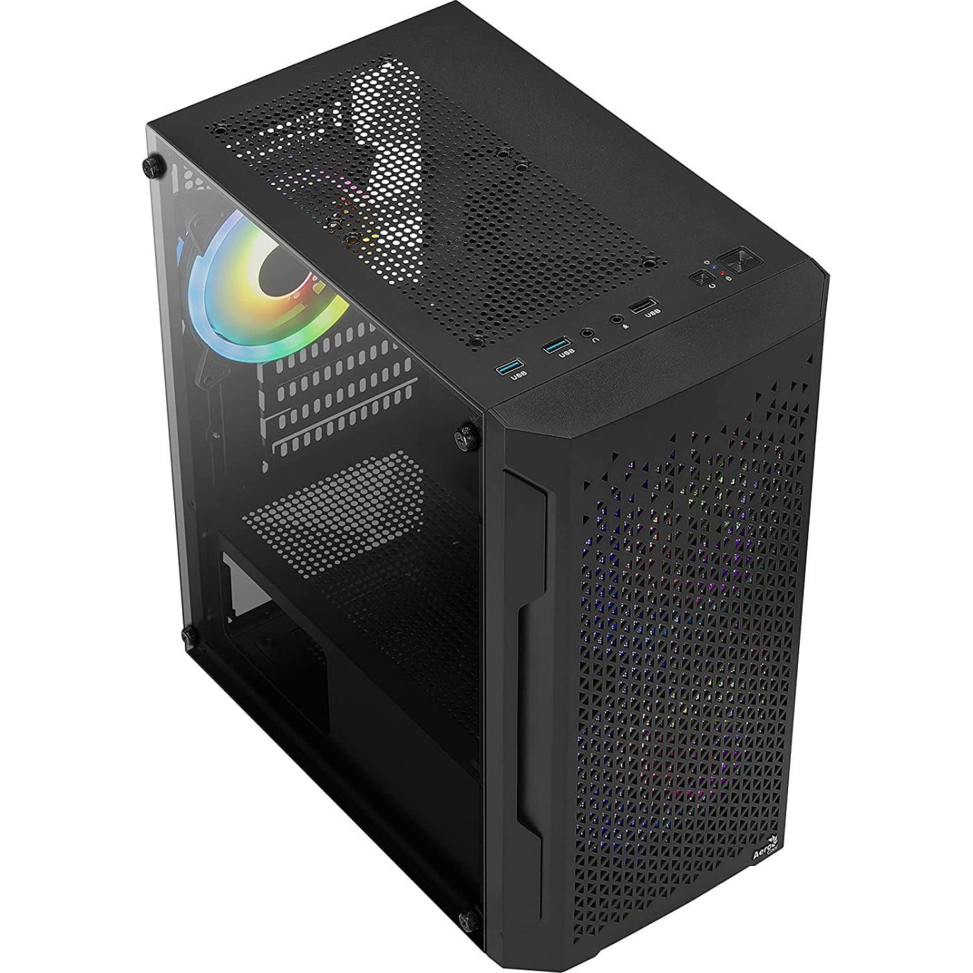 Корпус Aerocool Trinity Mini-G-BK-v2 Black без БП (ACCS-PV32033.11)