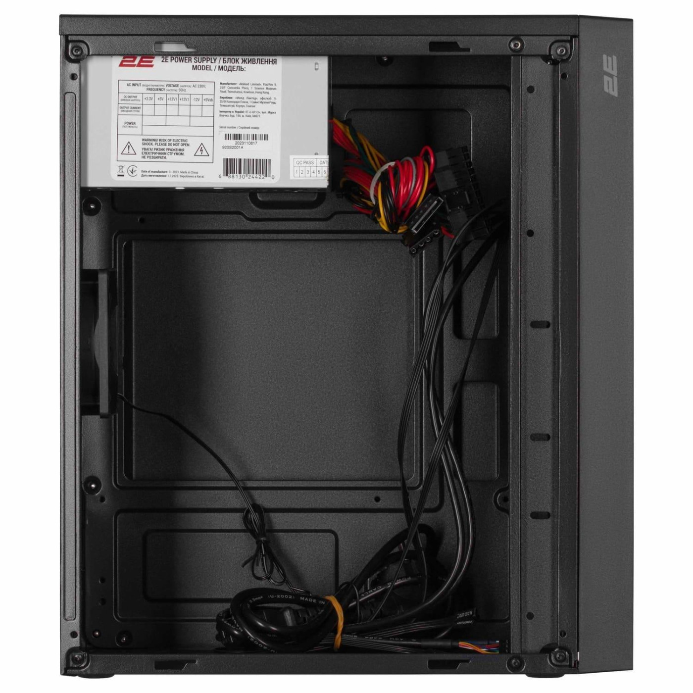 Корпус 2E TeamX TMX03 c БП 500W Black (2E-TMX03-500)