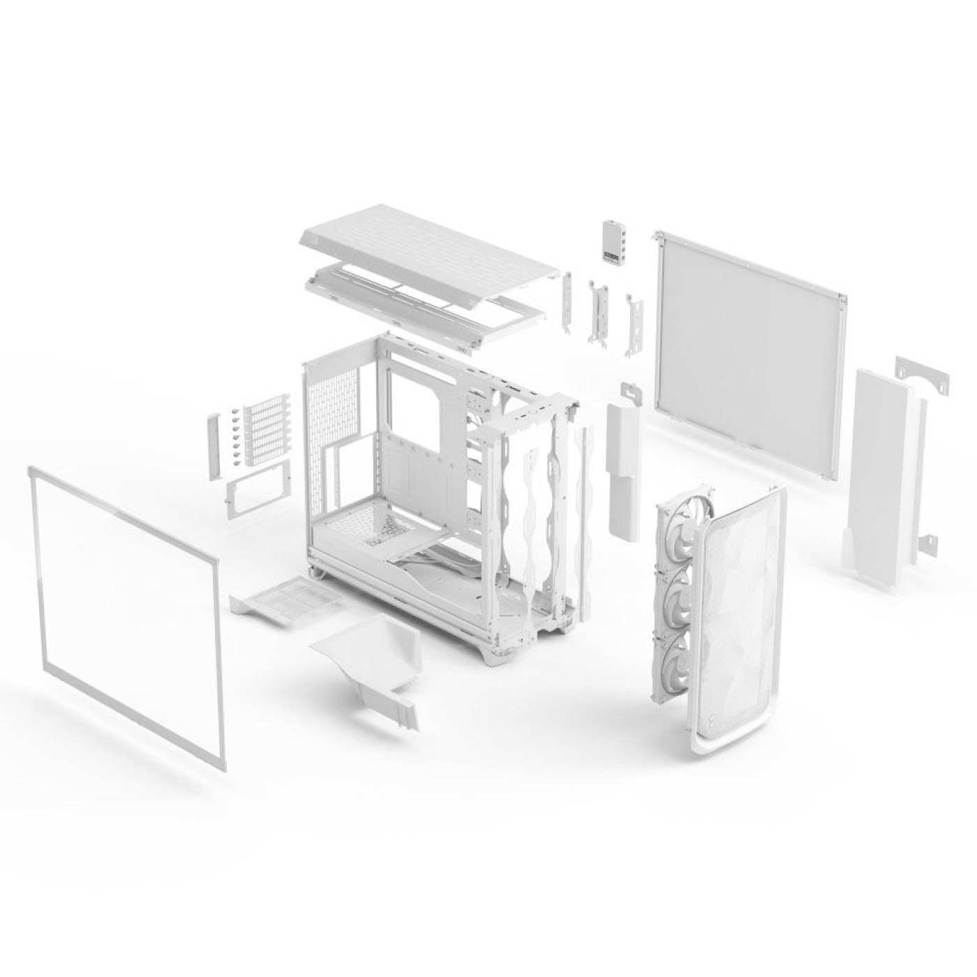 Корпус Fractal Design Meshify 3 XL Ambience Pro ARGB Tempered Glass без БЖ White (FD-C-MES3X-05)