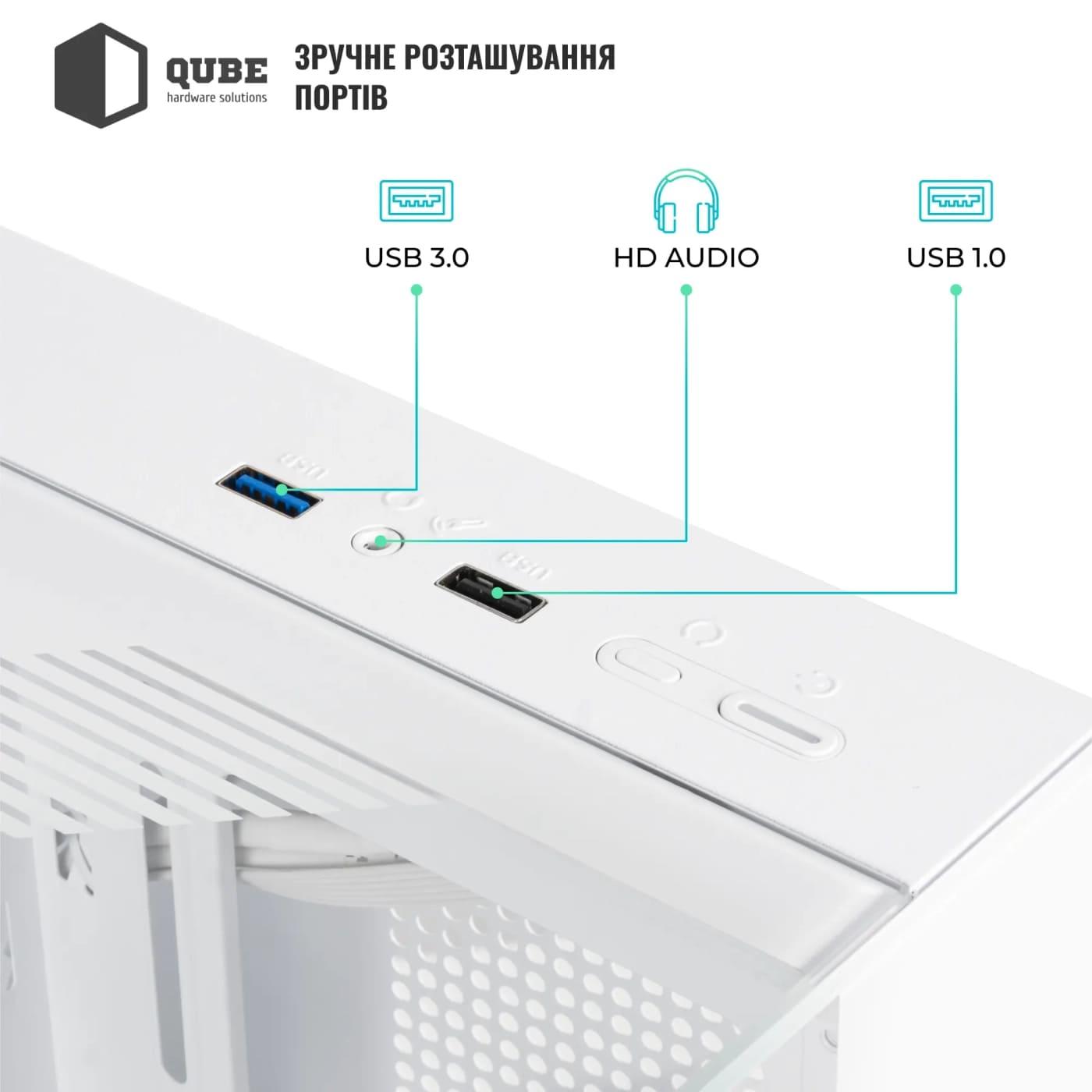 Корпус QUBE AQUARIUM ARGB WHITE (AQUARIUM_GWNU3) Без БП