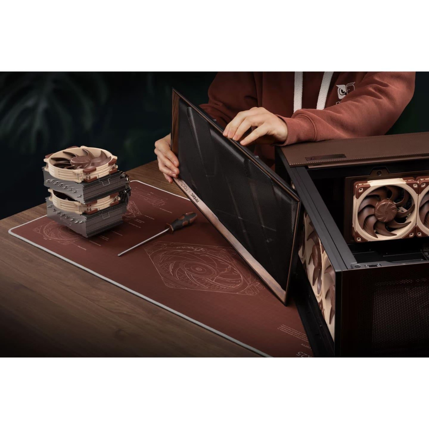 Корпус Frontier Antec Flux Pro Noctua Edition Tempered Glass без БЖ Black/Brown (Antec Flux Pro Noctua Edition) Без БП