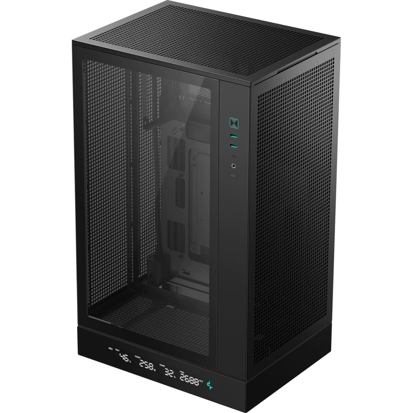 Корпус Deepcool CH270 Digital Без БП Black (R-CH270-BKNDM0-G-1)