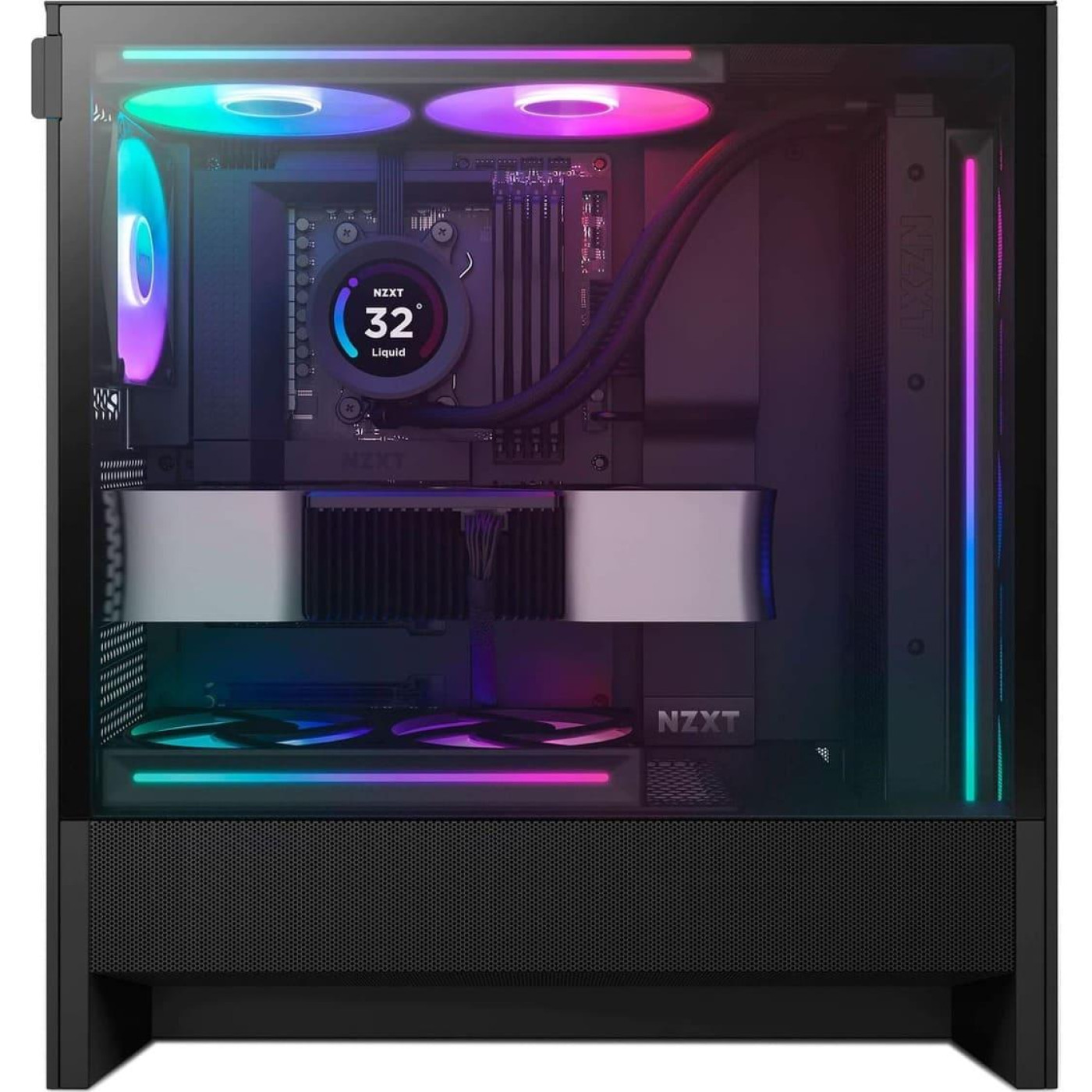 Корпус NZXT H5 Flow RGB без БЖ Black (CC-H52FB-R1)