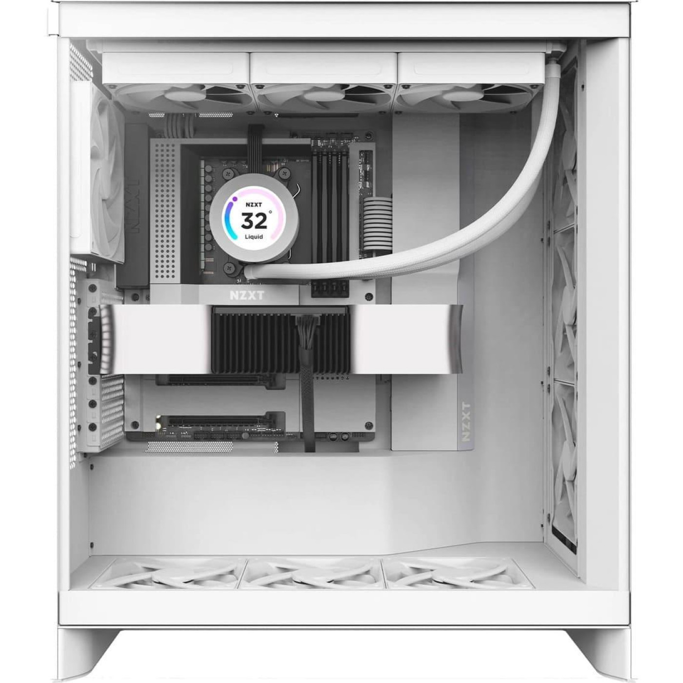Корпус NZXT H7 Flow White (CM-H72FW-01) Без БП