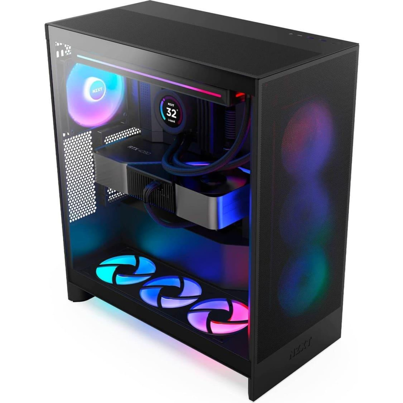 Корпус NZXT H7 Flow RGB Black (CM-H72FB-R1) Без БП