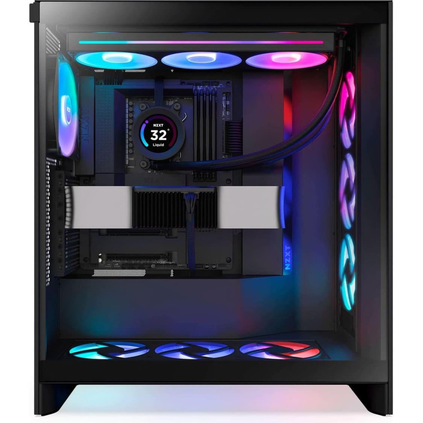 Корпус NZXT H7 Flow RGB Black (CM-H72FB-R1) Без БП