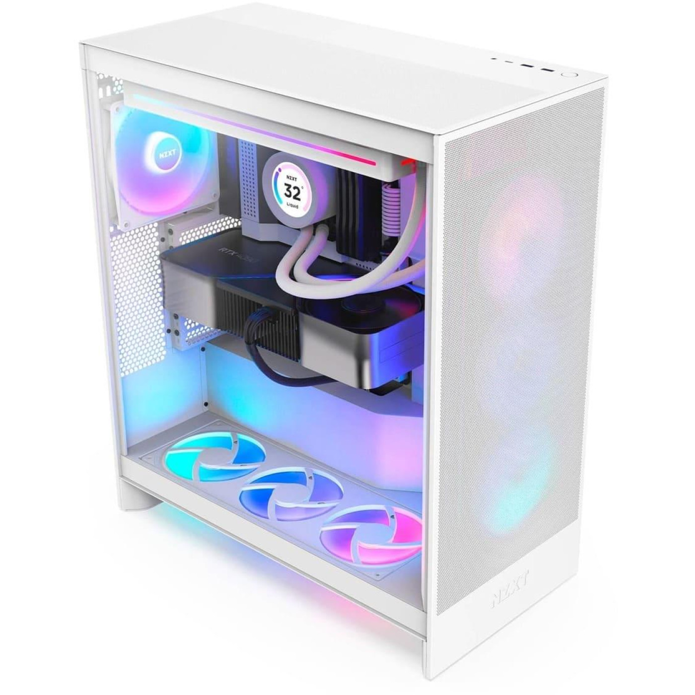 Корпус NZXT H7 Flow RGB White (CM-H72FW-R1) Без БП