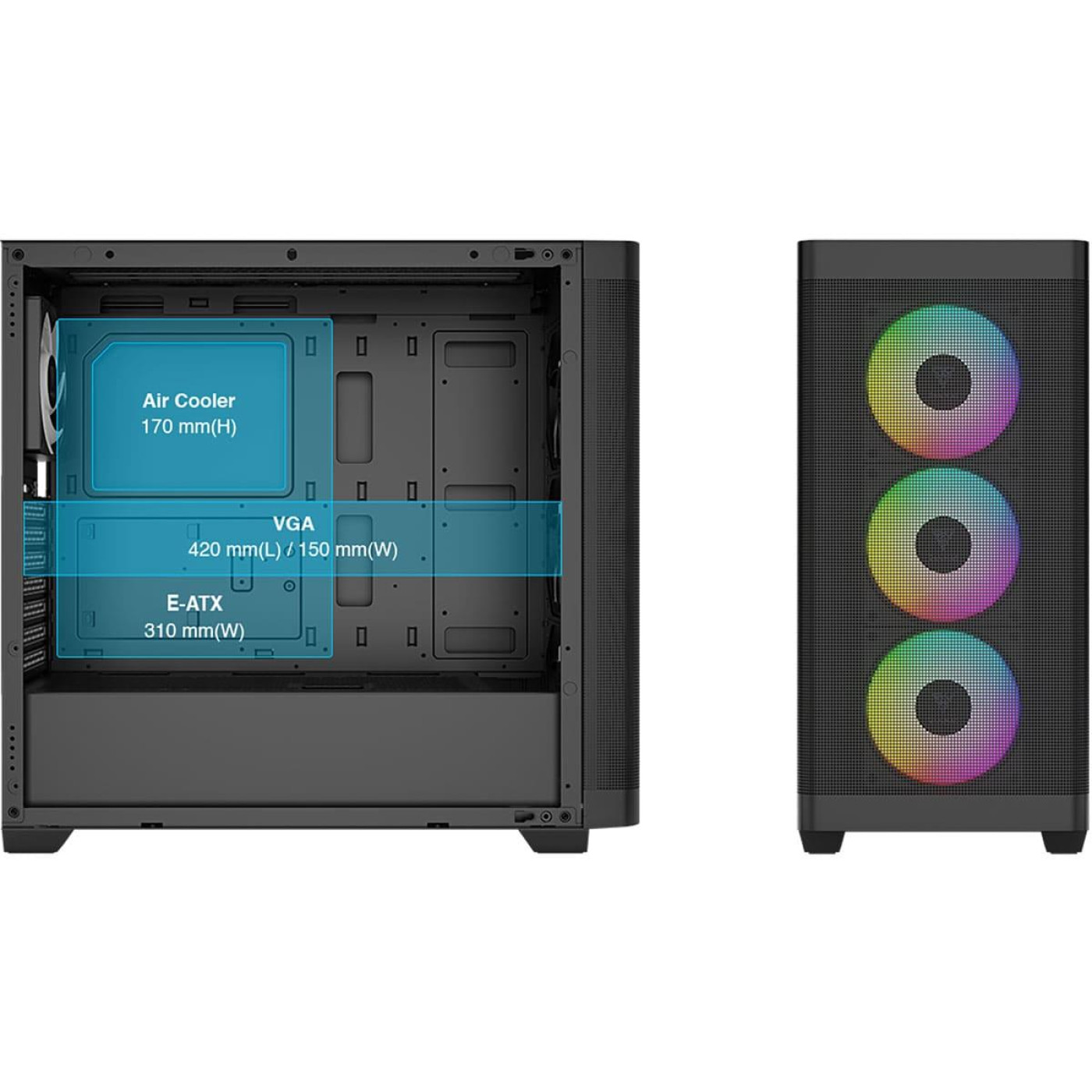 Корпус GAMDIAS ATHENA M3 Black (4711514501155) Без БП