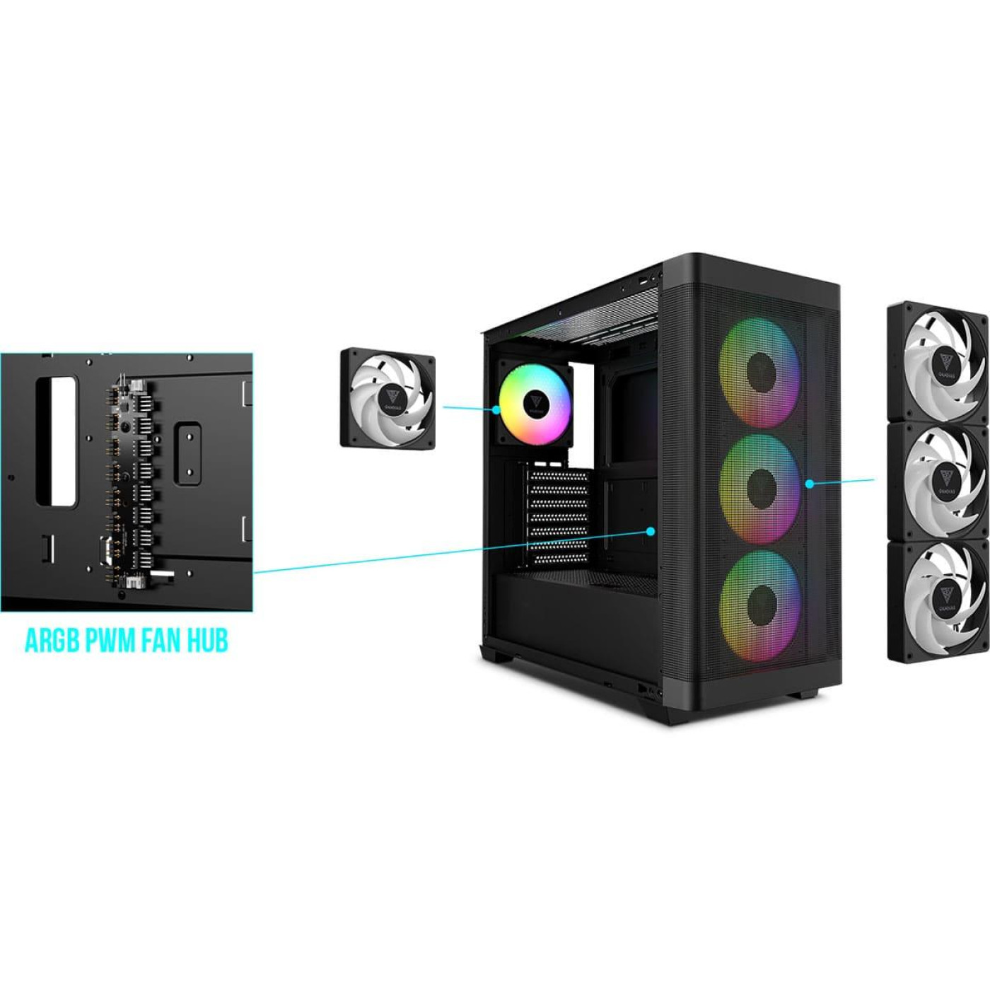 Корпус GAMDIAS ATHENA M3 Black (4711514501155) Без БП