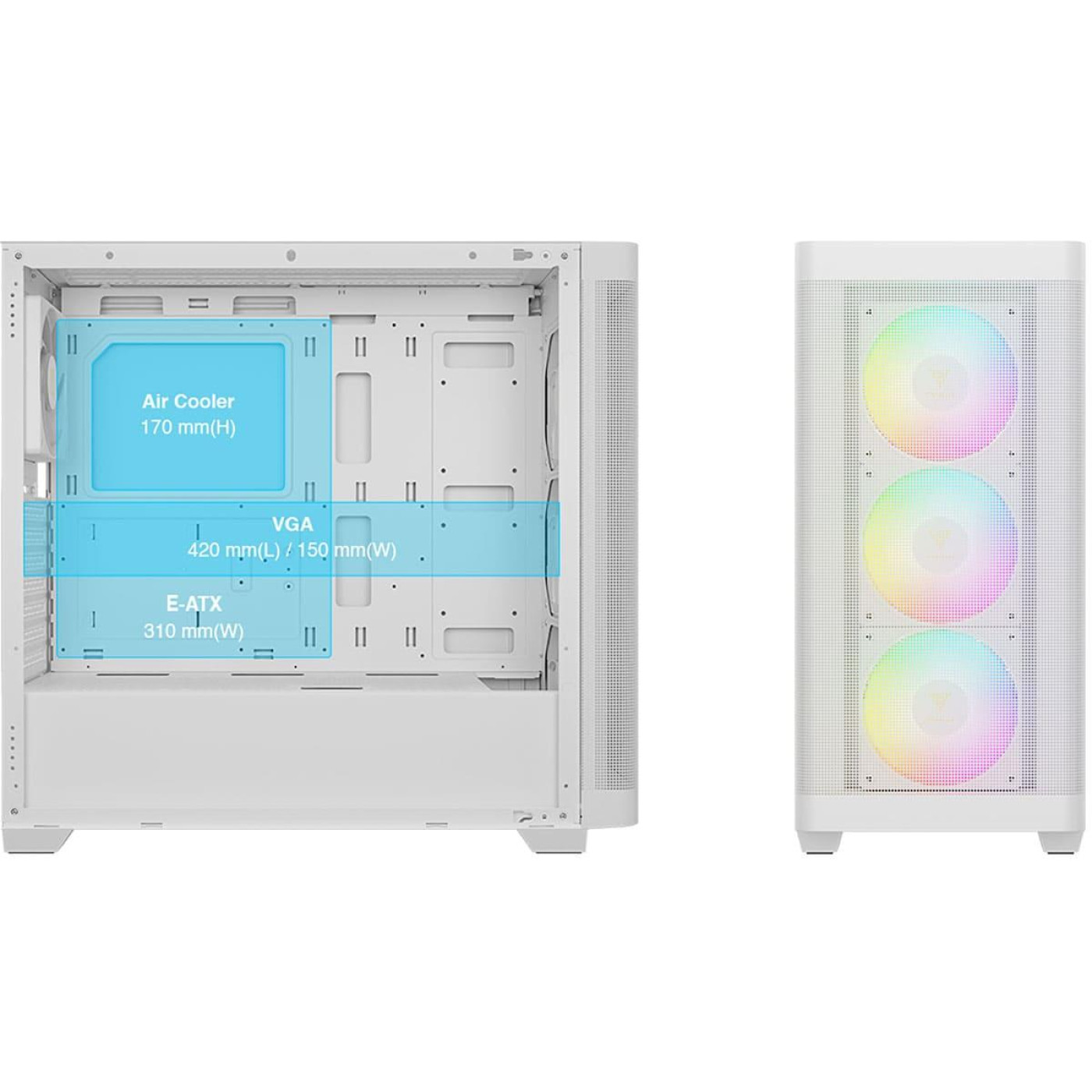 Корпус GAMDIAS ATHENA M3 WH (4711514501162) Без БП