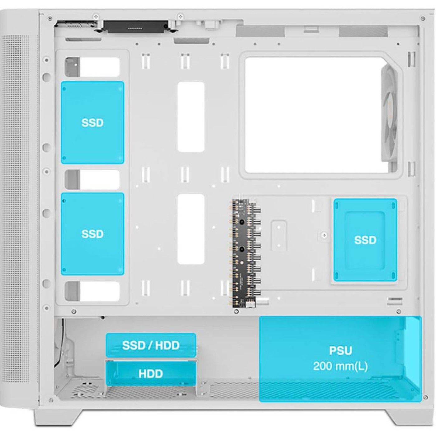 Корпус GAMDIAS ATHENA M3 WH (4711514501162) Без БП