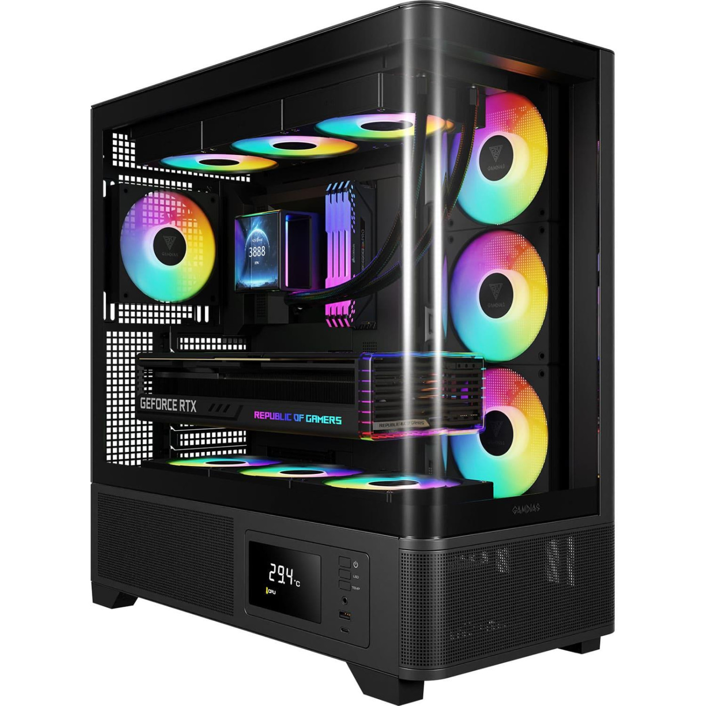 Корпус GAMDIAS ATLAS P2 CG Black (4711514501025)