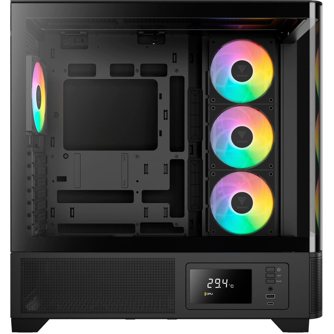 Корпус GAMDIAS ATLAS P2 CG Black (4711514501025)