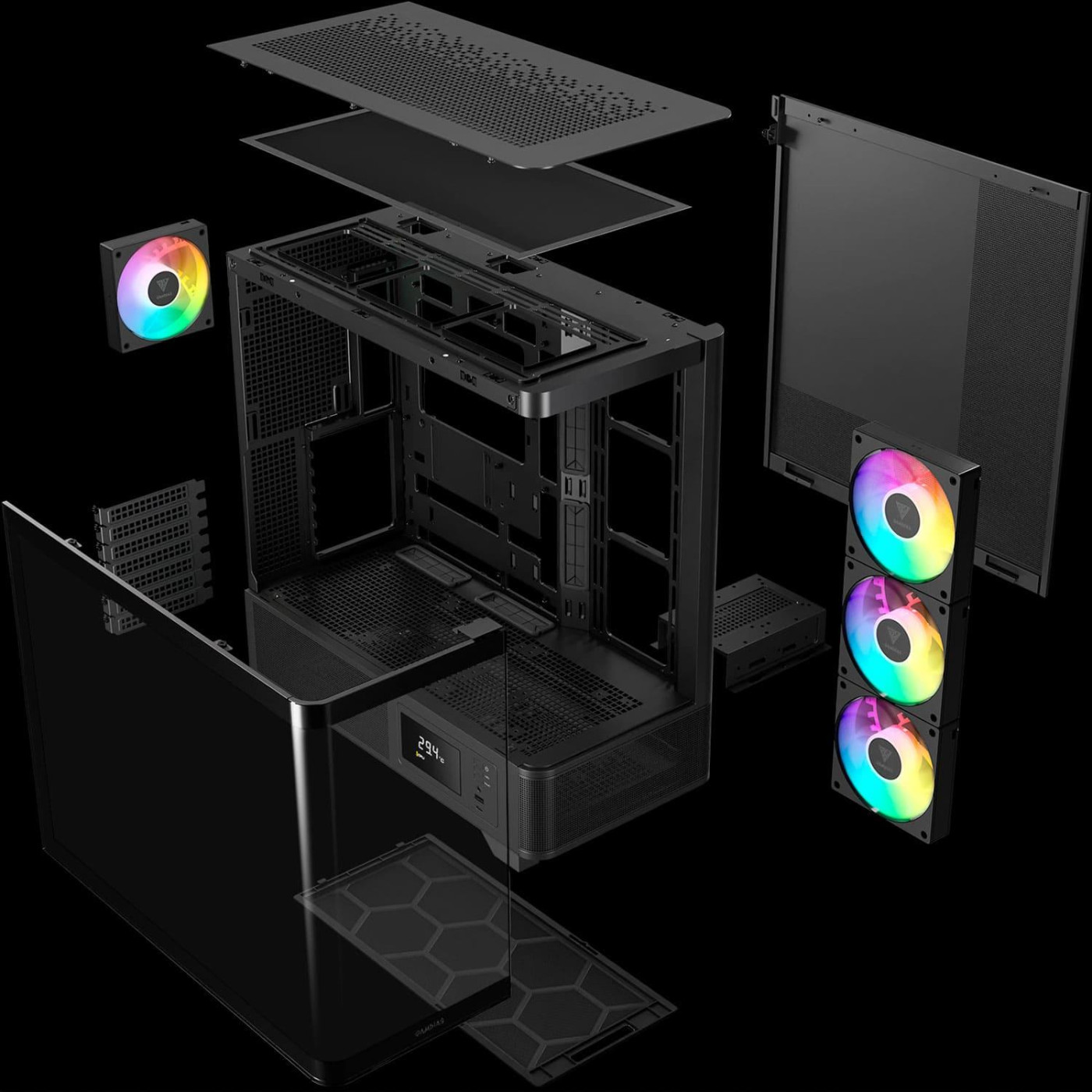 Корпус GAMDIAS ATLAS P2 CG Black (4711514501025)