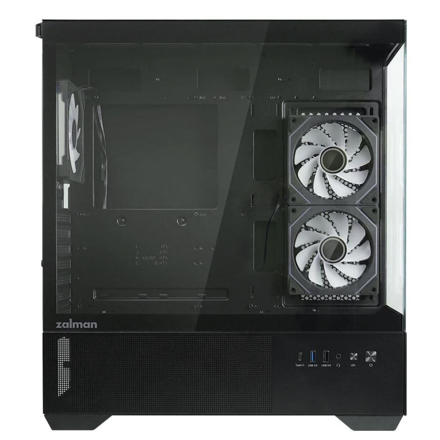 Корпус Zalman Chronix V2 Tempered Glass без БЖ Black (CHRONIXV2BLACK)