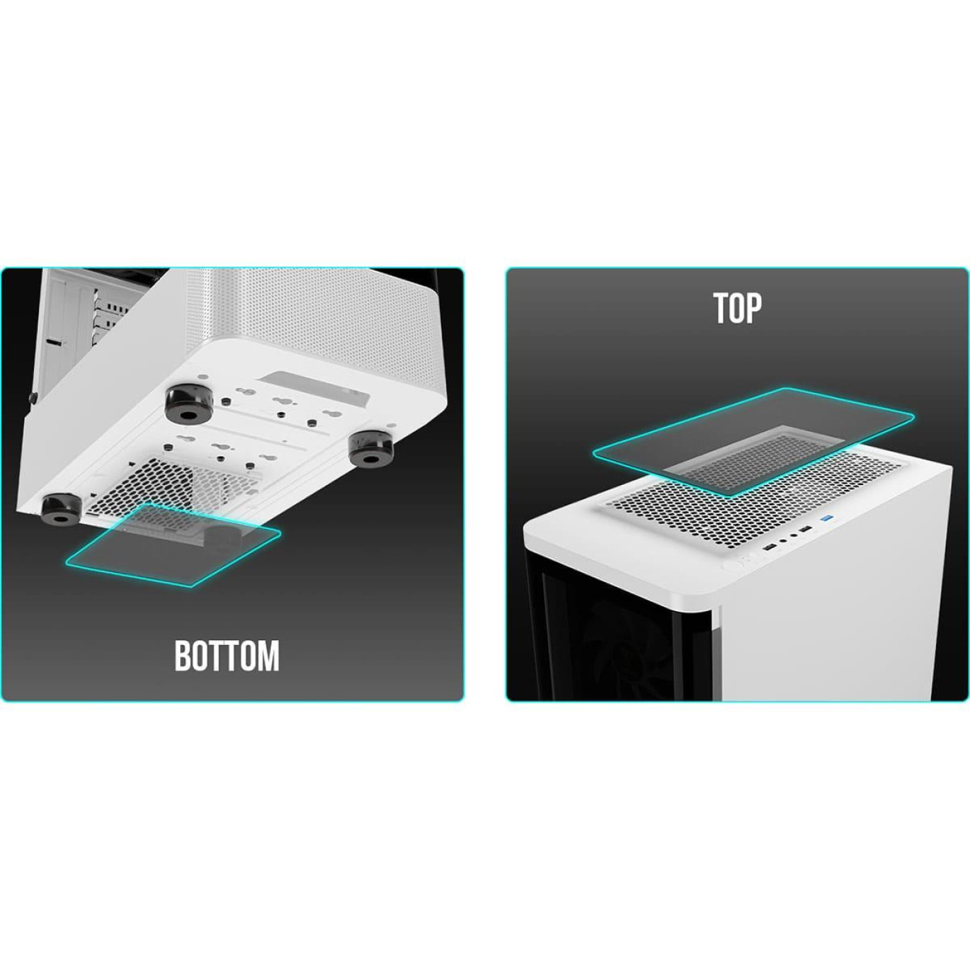 Корпус GAMDIAS TALOS E3 CG WH без БП White (4711514501209)