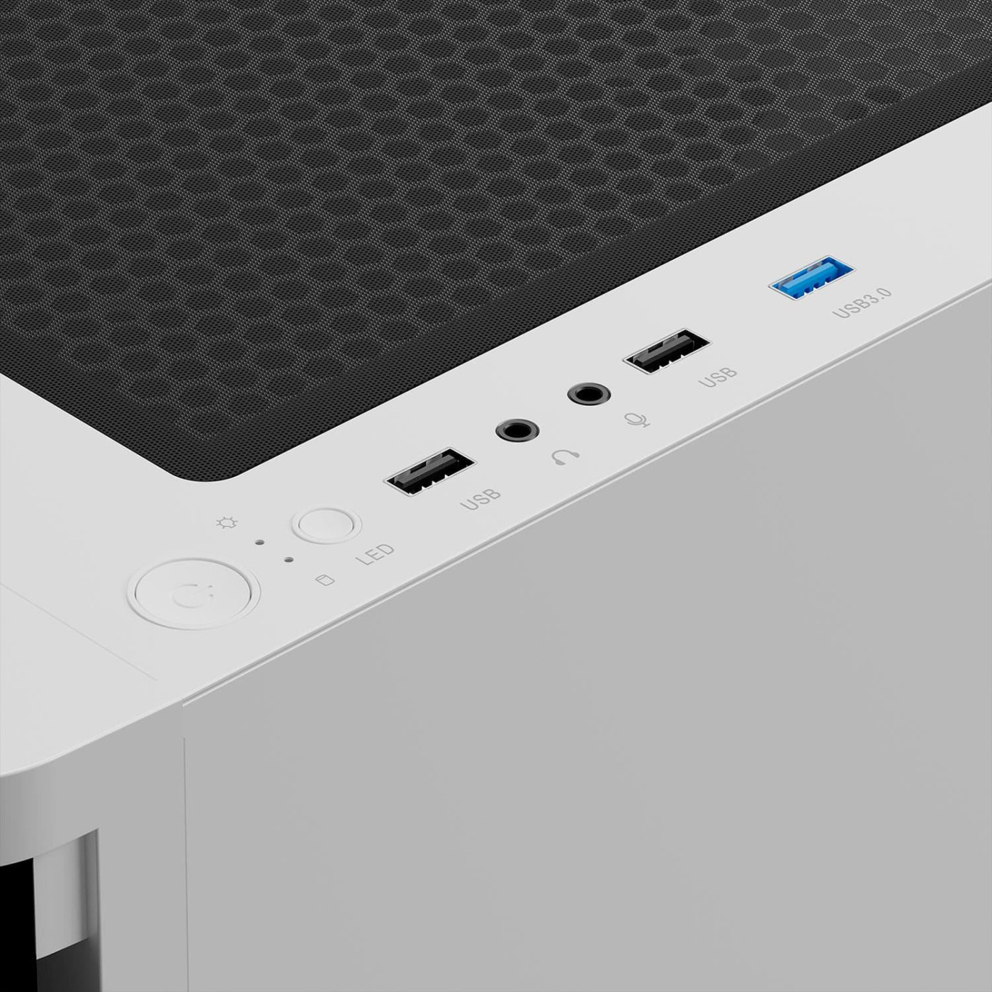 Корпус GAMDIAS TALOS E3 CG WH без БП White (4711514501209)