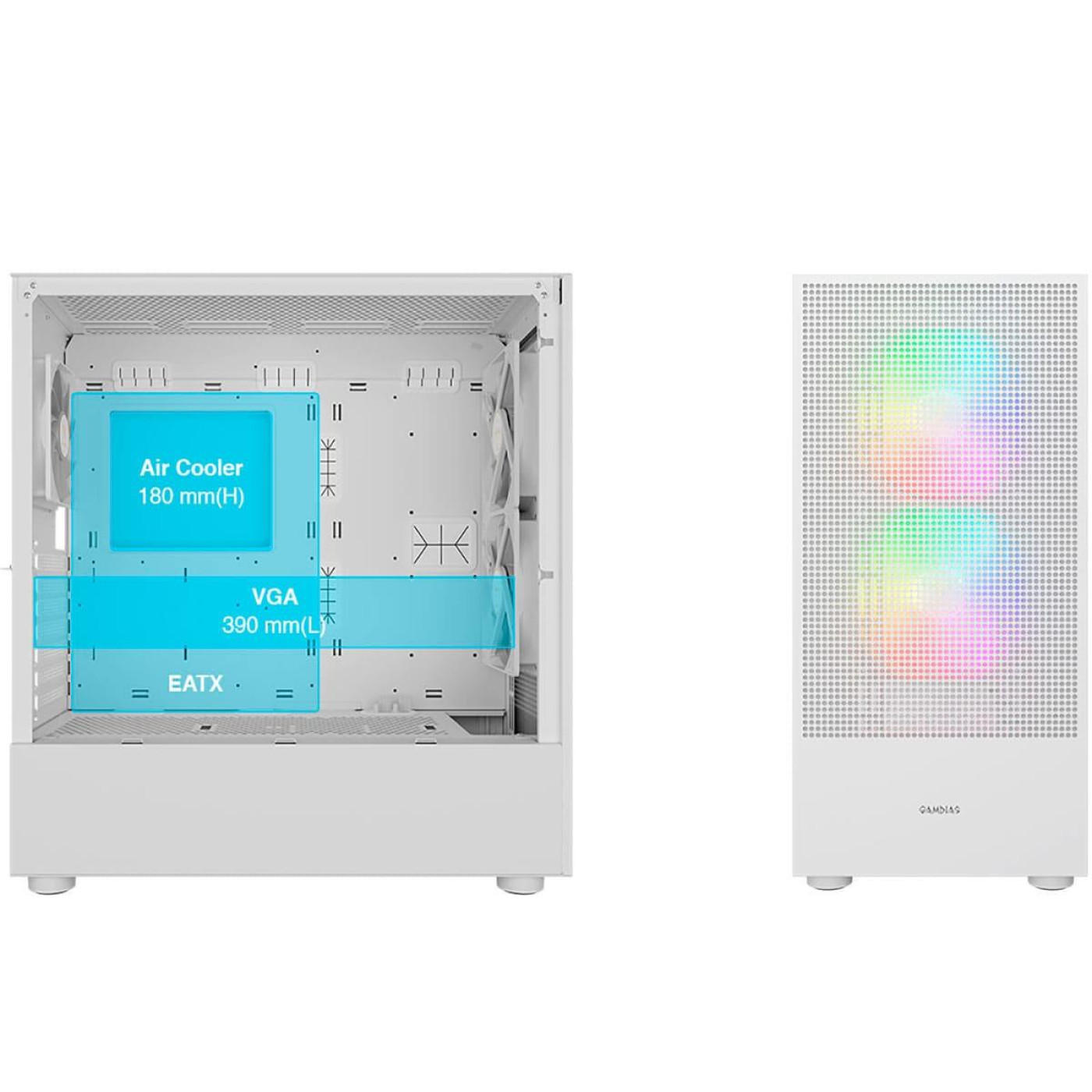 Корпус GAMDIAS TALOS M3 MESH WH (4711514500905)