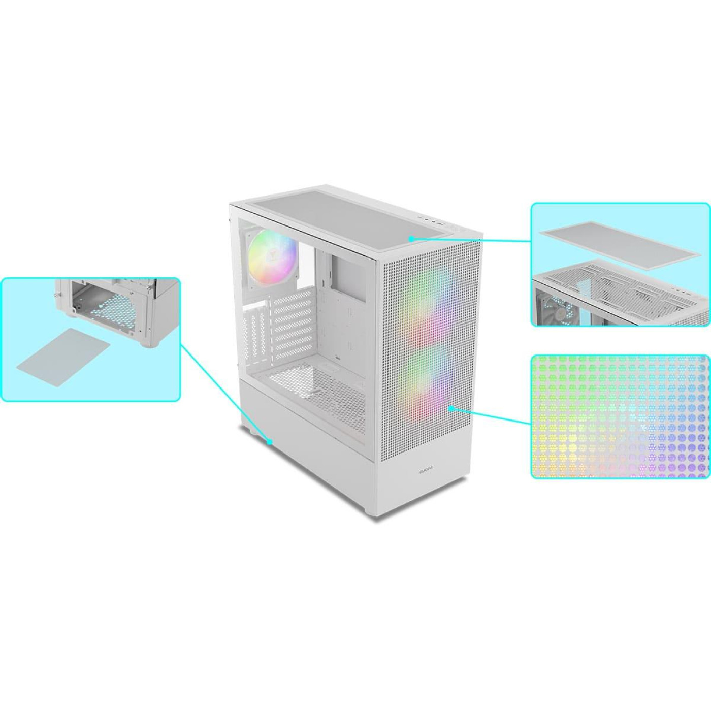 Корпус GAMDIAS TALOS M3 MESH WH (4711514500905)