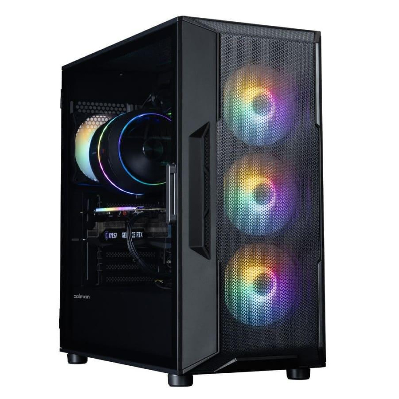 Корпус Zalman I3 Neo V2 Tempered Glass без БЖ Black (I3NEOV2BLACK)