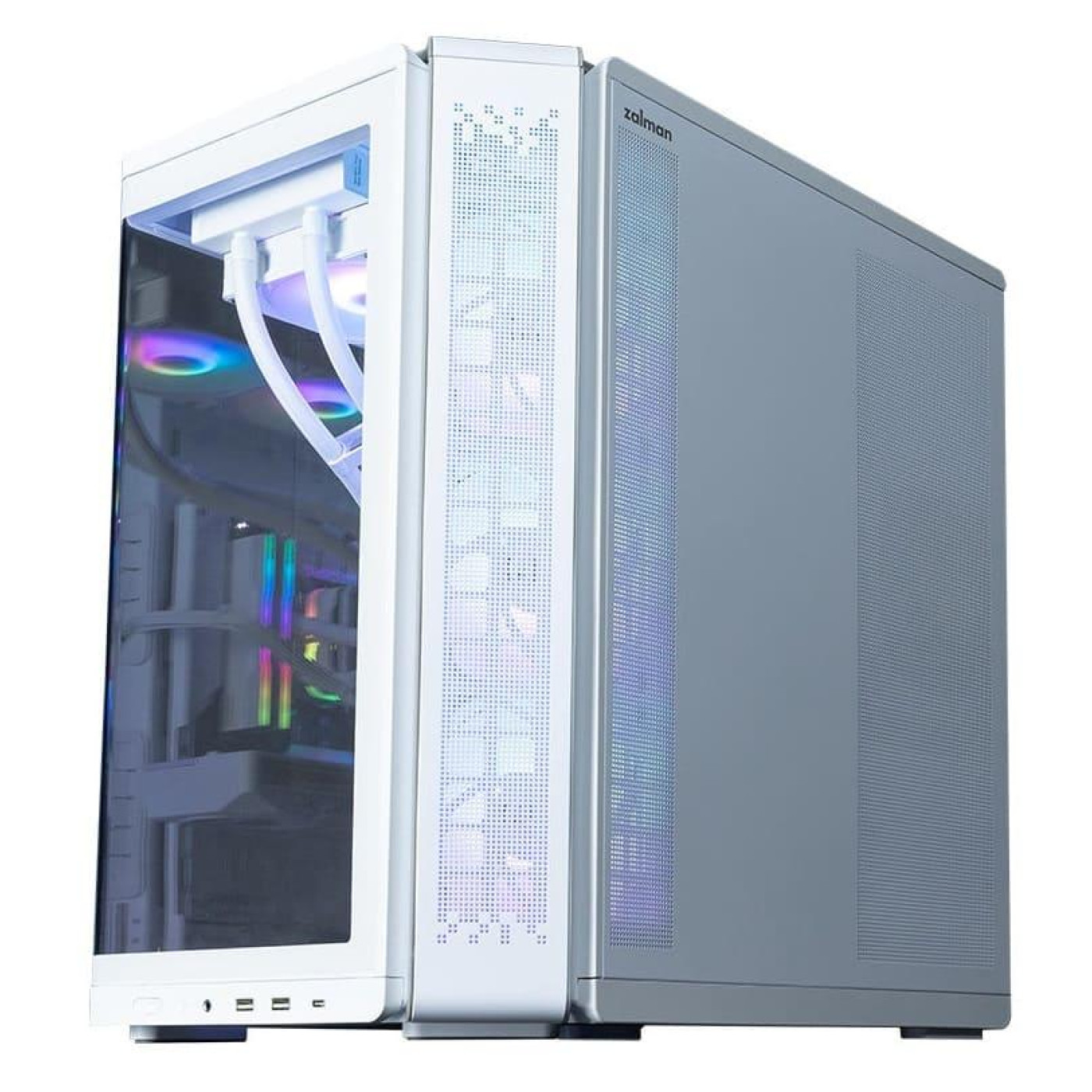 Корпус Zalman P60 Tempered Glass без БЖ White (P60WHITE)