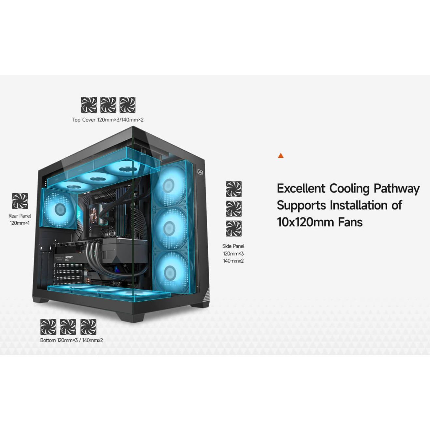 Корпус PcCooler CPS C3 T700 ARGB BK (C3-T700BKD401-GL)