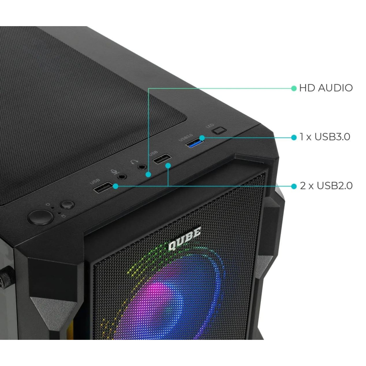 Корпус QUBE CORSAIR ARGB Black (CORSAIR_FMNU3)