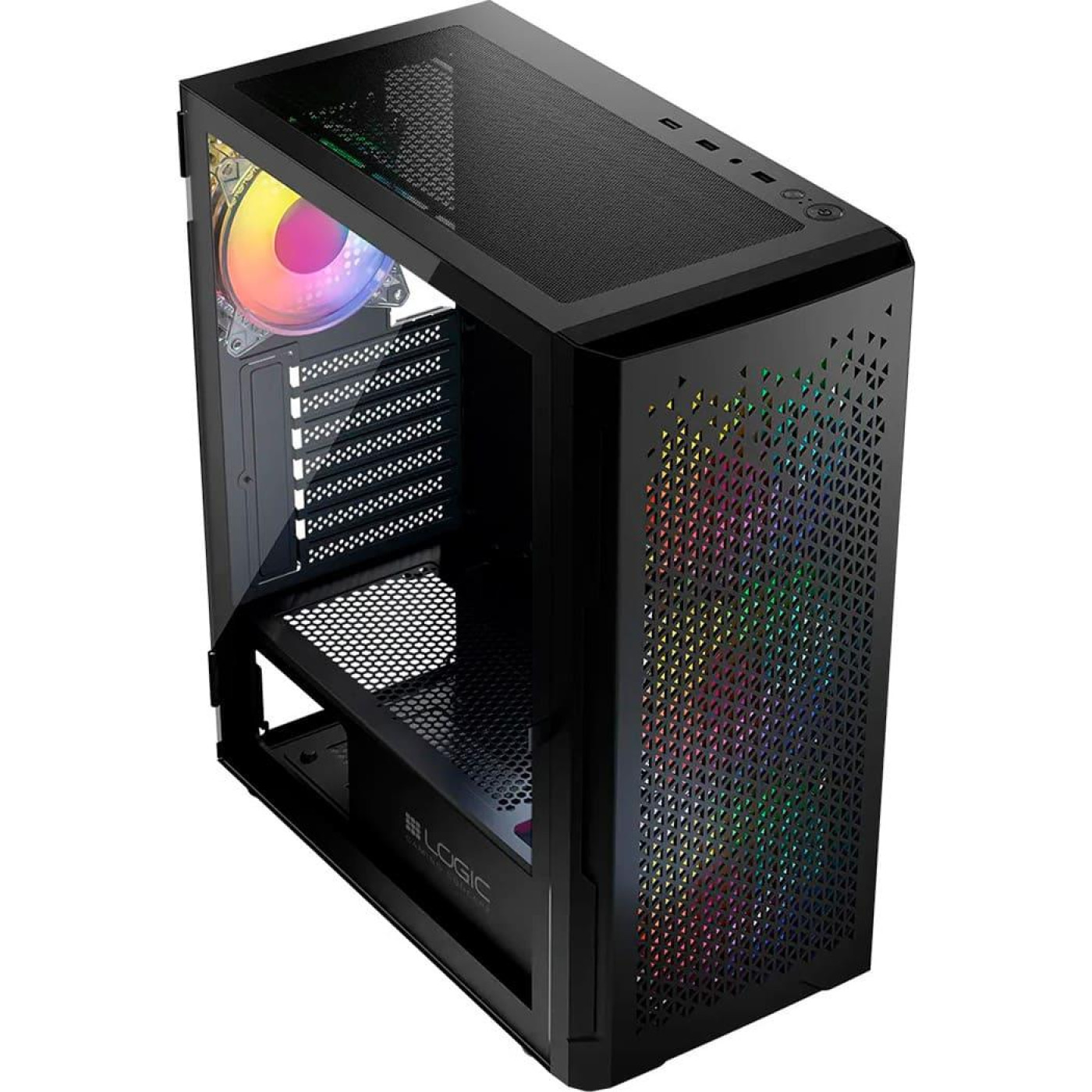 Корпус LogicConcept ARAMIS MESH+GLASS ARGB fans 4x120mm BLACK без БЖ ATX