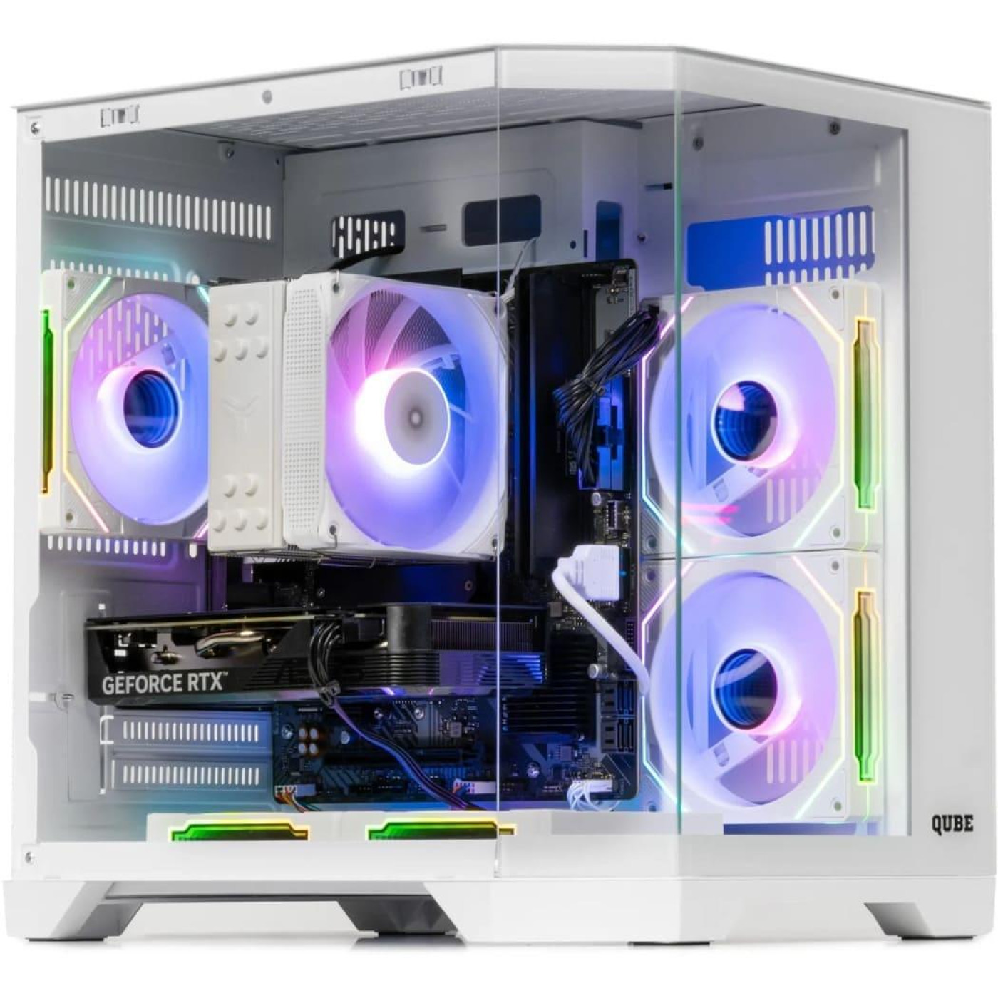 Корпус QUBE CRYSTAL ARGB White (CRYSTAL_GWNU3) Без БП