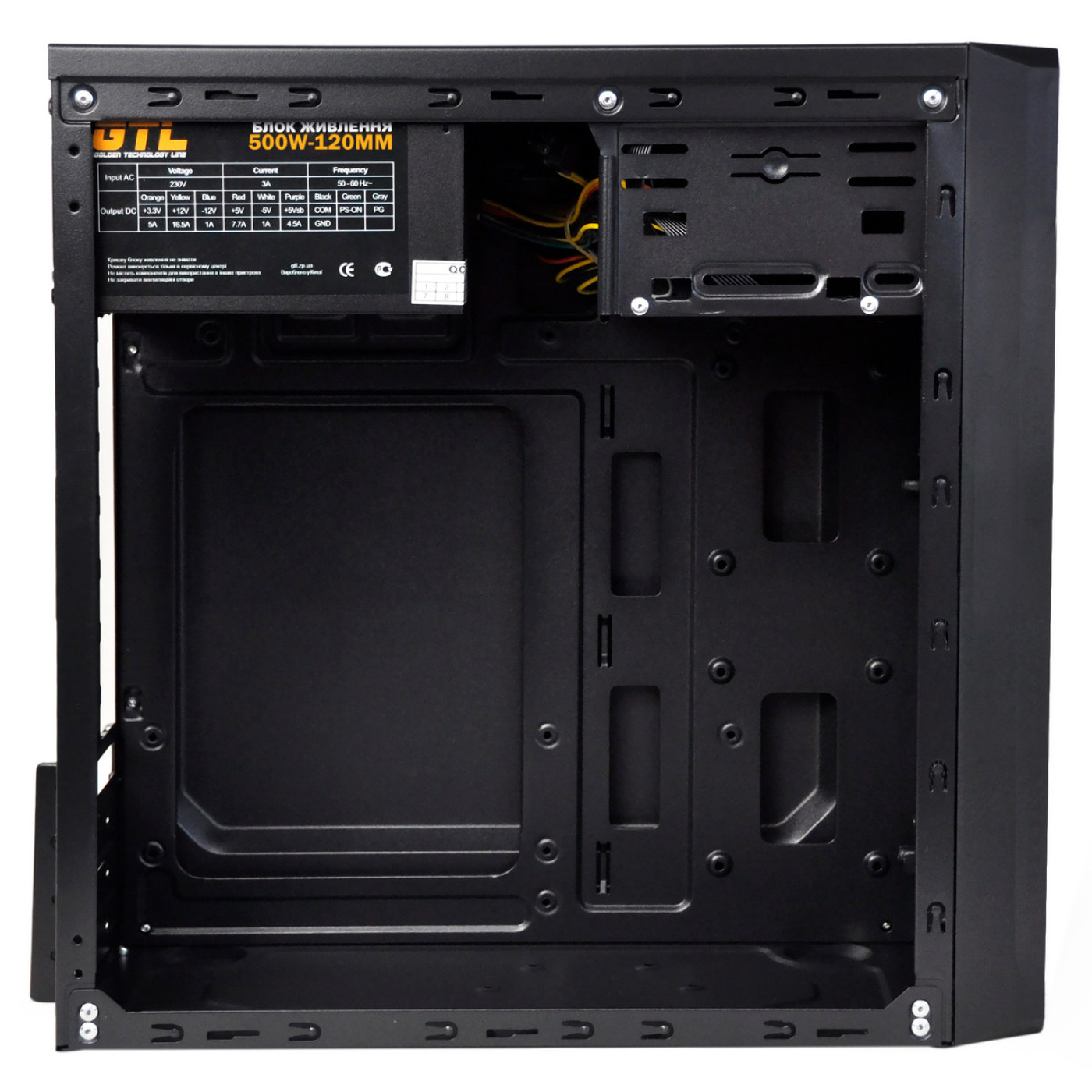 Корпус GTL 1614+ Black, 500W (1614+)